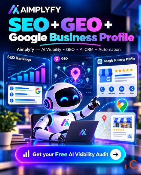 Aimplyfy AI Marketing Platform AI SEO Automation CRM GEO