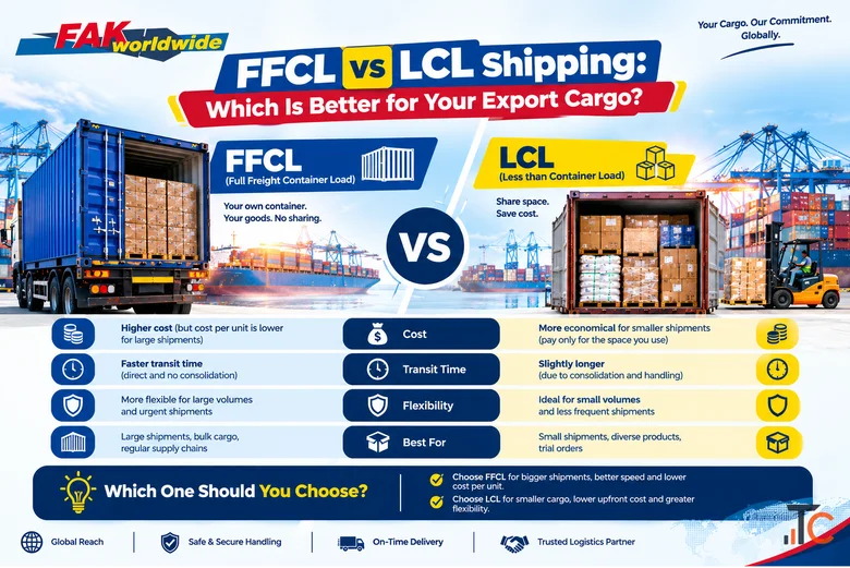 FCL vs LCL Shipping Which Is Better for Your Export Cargo