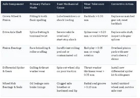 Dana Spicer Front Axle Components Steering Geometry and Common Wear Points
