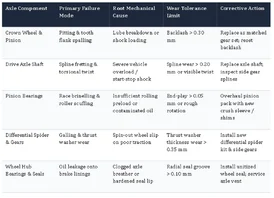 Spicer Rear Axle Parts List Every Component Inside a Heavy-Duty Drive Axle