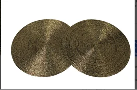 Round Beaded Placemats Set of Two