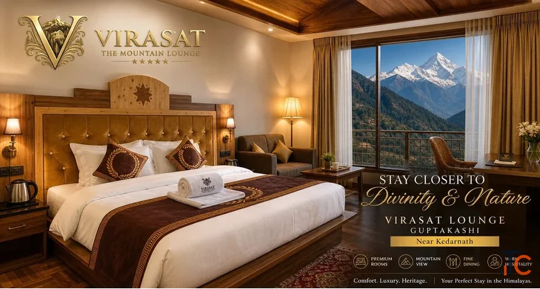 Best Hotel in Guptkashi Virasat The Mountain Lounge