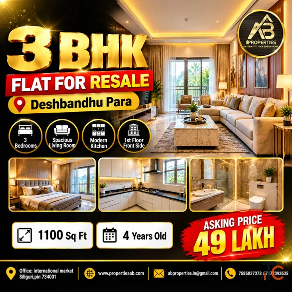 3 BHK Flat for resale at Deshbandhu Para