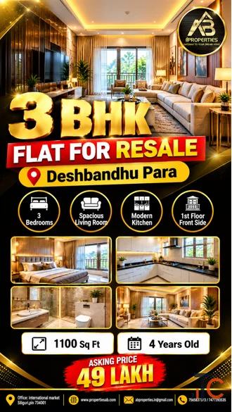 3 BHK Flat for resale at Deshbandhu Para