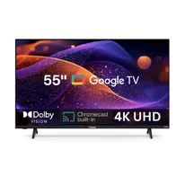 Haves 55-Inch 4K UHD Google TV Frameless with Voice Remote.