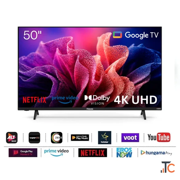 Haves 50-inch Google TV 4K UHD Classic In-Built BT.