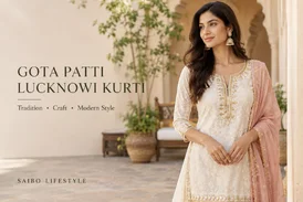 Shop Gota Patti Lucknowi Kurti Online at Saibo Lifestyle