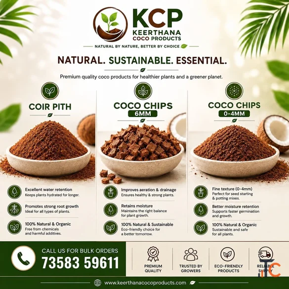 Bulk Coir Pith and Coco Chips Supplier for Commercial Growers
